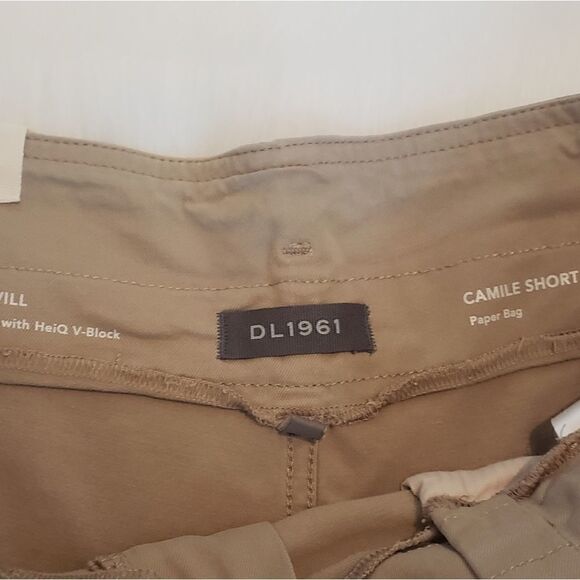 DL1961 Camile Paperbag Belted Khaki Shorts Size 30 NWT - Picture 9 of 10